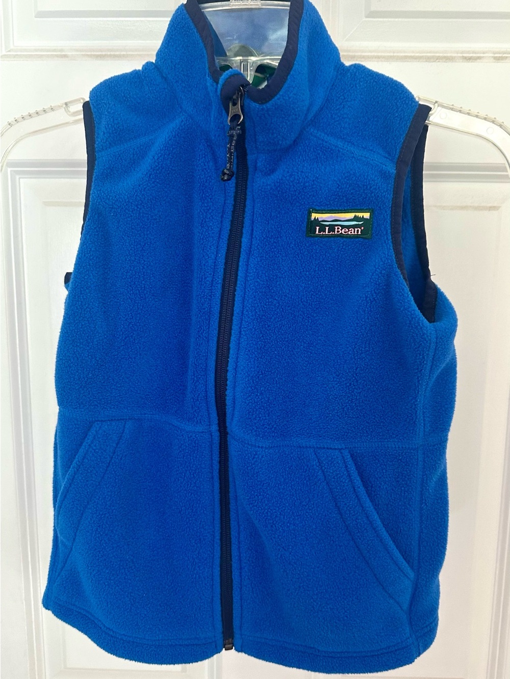 L.L. Bean Kids Fleece Vest Blue Size Small (8) Full Zip 507977